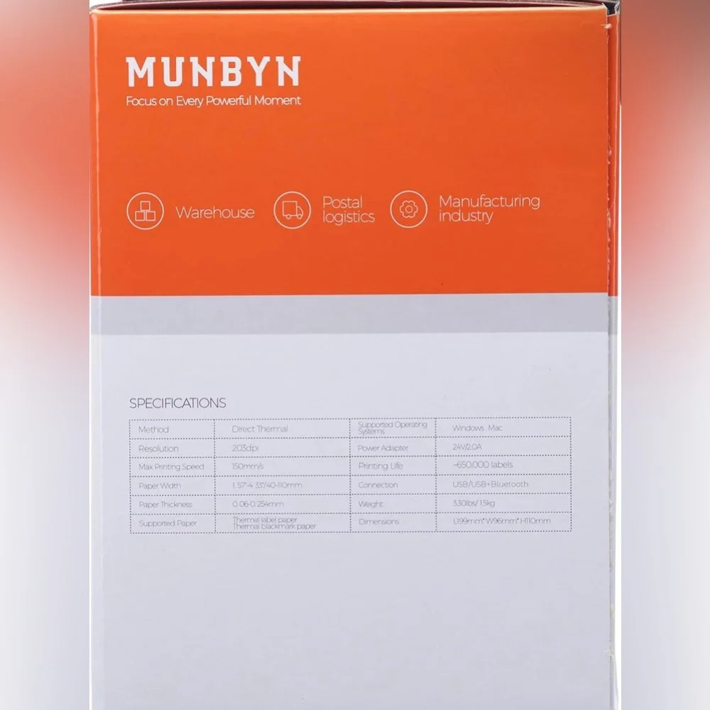 MUNBYN Shipping Label Printer RealWriter 941/4x6 Label Printer Shipping Packages